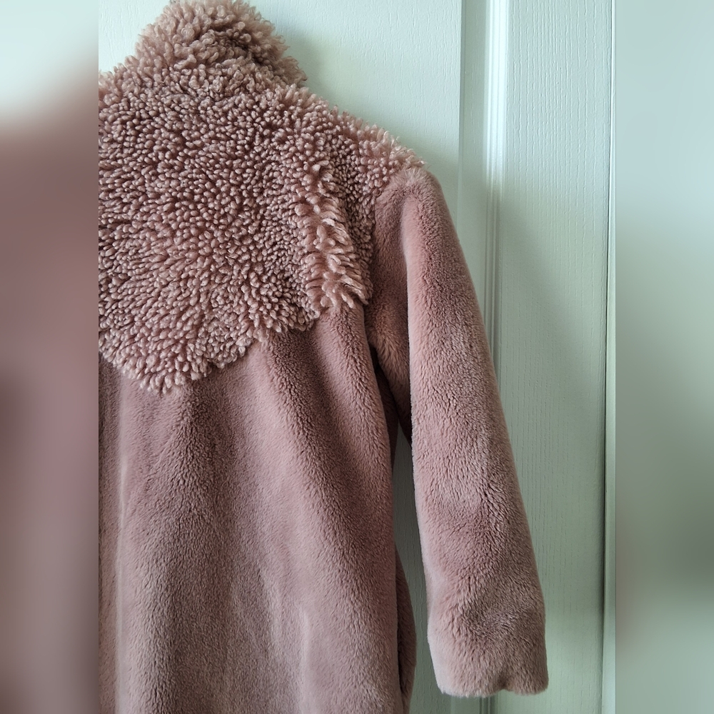 Molo Haili faux fur and faux shearling coat girls size 8Y - Picture 12 of 13